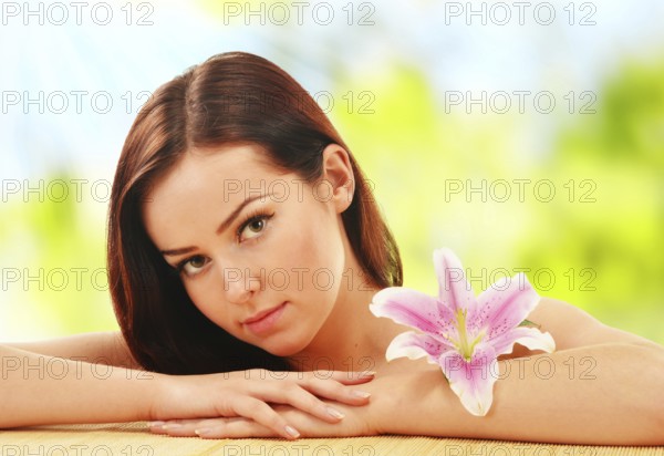 Beautiful young woman during spa treatment