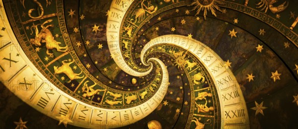 Astrology and alchemy sign background illustration - black