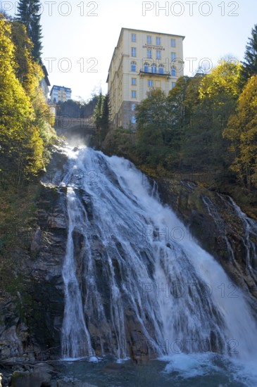 Waterfall of the Gasteiner Ach in Bad Gastein, Pongau in Salzburger Land, Austria, Europe