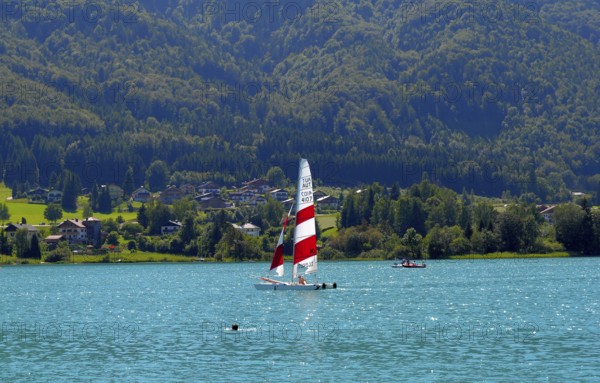Austria, Fuschl am See, Fuschl, lake, paddle boat, lido, Europe