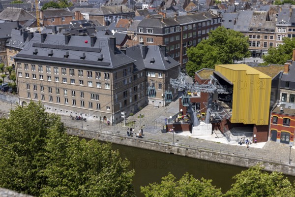 Station Funiculaire Centre-Ville, gondola station in the city centre, Namur, Wallonia, Belgium,