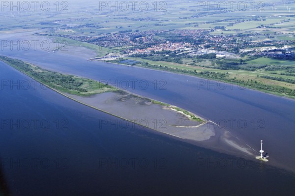 Elbe, Rhinplatte, Glückstadt, Schleswig-Holstein, Germany, Europe