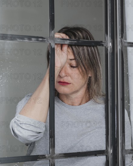 Portrait depressed woman