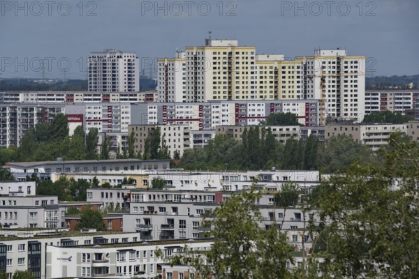Residential buildings in the district of Marzahn-Hellersdorf, Berlin, Germany, Europe