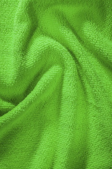 Green household dishcloth View from above