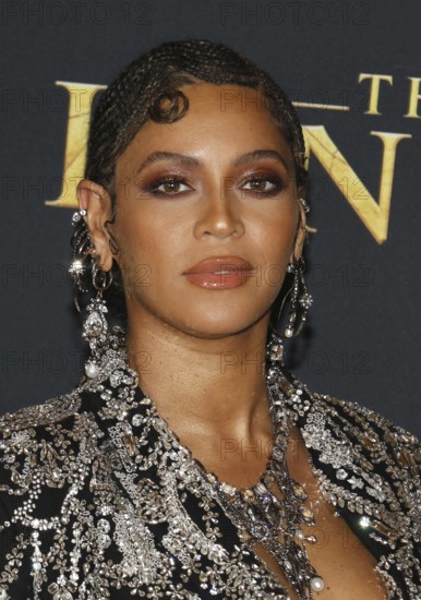 Beyonce at the World premiere of 'The Lion King' held at the Dolby Theatre in Hollywood, USA on
