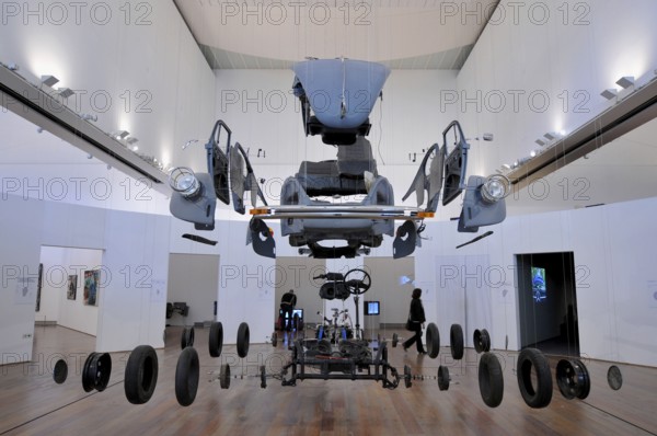 Car, Tinguelymuseum, Volkswagen, VW Beetle, Cosmic Thing by Damian Ortega, Museum Jean Tinguely,