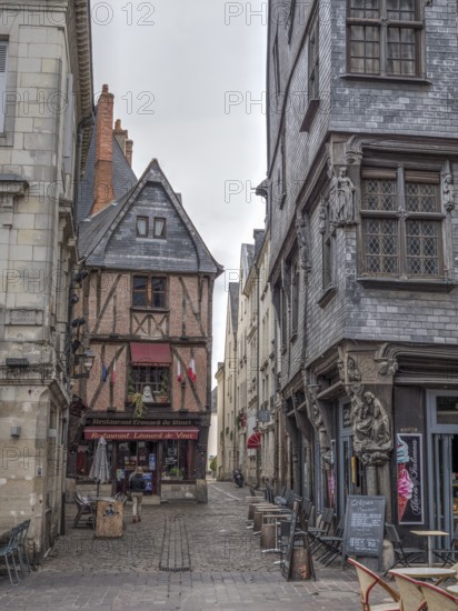 Historical site Half-timbered houses on Place Plumereau in the old town, Tours, Département