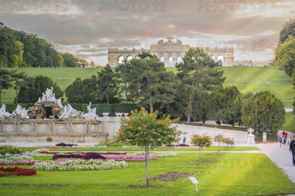 Gloriette on the hill of Schönbrunn Palace, Vienna, Austria, Europe