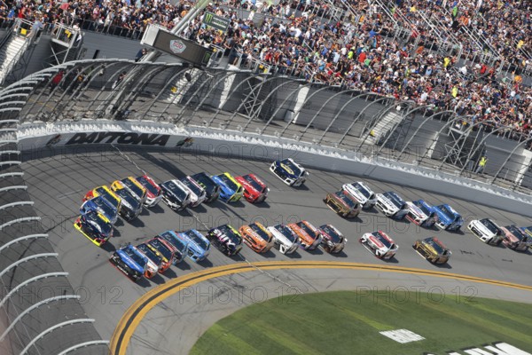 February 17, 2019, Daytona Beach, Florida, USA: The Monster Energy NASCAR Cup Series teams take to