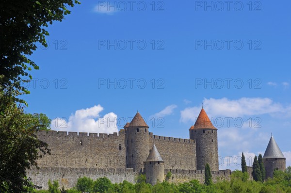La Cite, Carcassonne, Aude, Languedoc-Roussillon, France, Europe