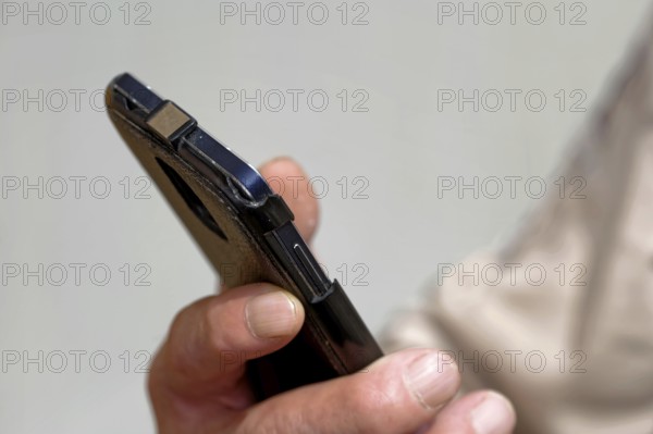 Senior with mobile phone