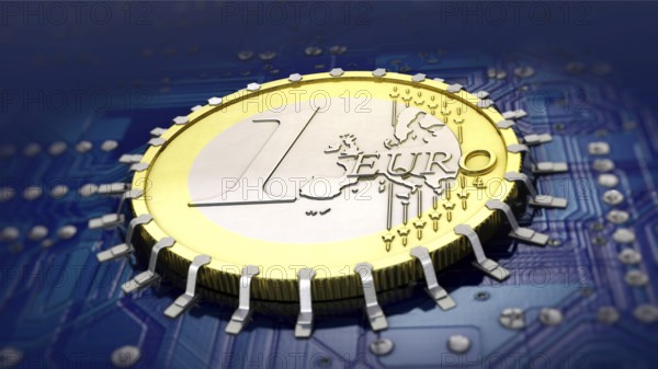 Symbolic image on the subject of the digital euro