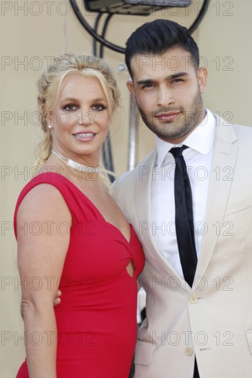 Britney Spears and Sam Asghari at the Los Angeles premiere of 'Once Upon a Time In Hollywood' held