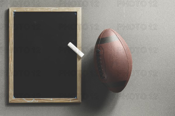 American football ball blackboard