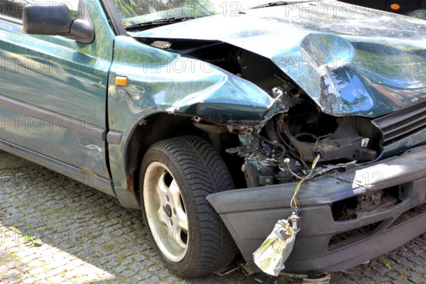 Broken car after an accident