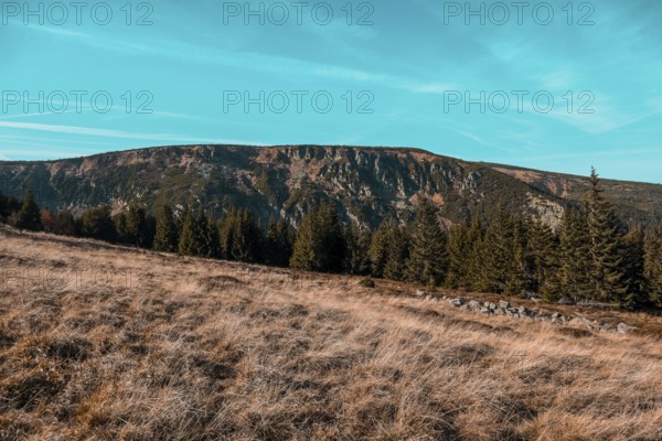 Beautiful view of the mountains in autumn, karpacz, karkonosze, poland