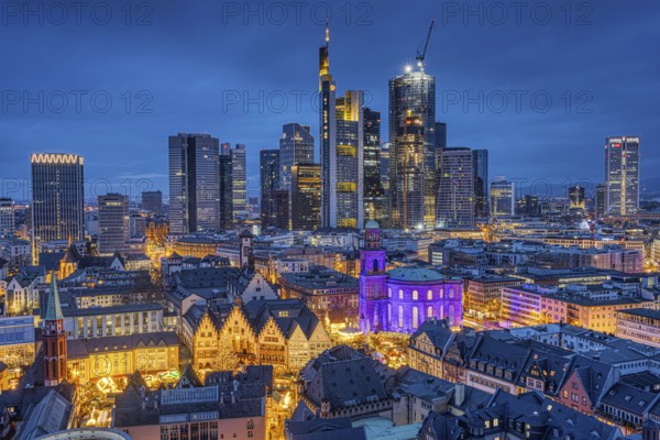 St Paul's Church in Frankfurt am Main will be illuminated in blue on 10 December 2023,