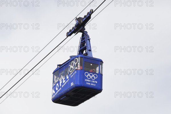 Gondola of the Patscherkofelbahn cable car, at Mt Patscherkofel, Innsbruck, Tyrol, Austria, Europe