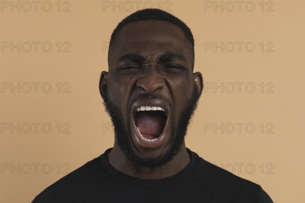 Man screaming despair