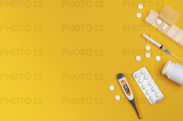 Tablets with pills desk