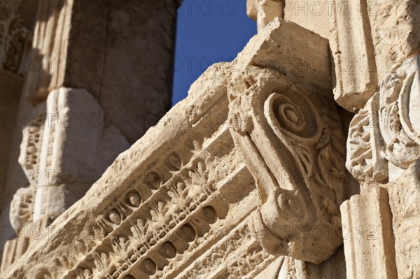 The Library of Celsus is an ancient building in Ephesus, Izmir, Turkey, Asia