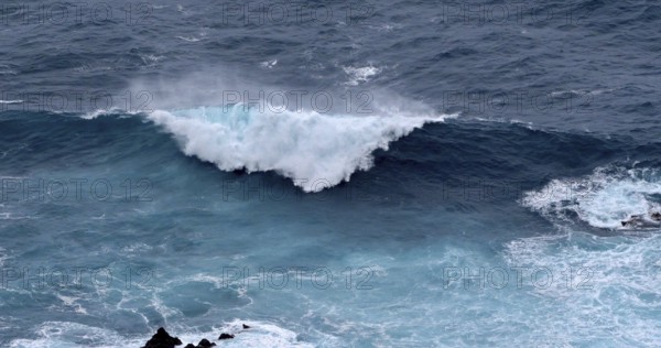 Waves in Atlantic Ocean, Porto Moniz, Madeira Island Portugal