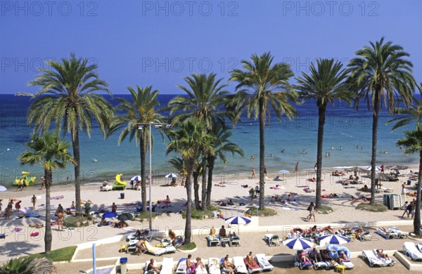 Playa d'en Bossa, Ibiza, Balearic Islands, Spain, Europe