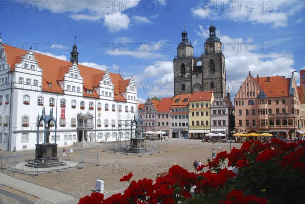 Market Square, Wittenberg, Saxony-Anhalt, Luther city, Germany, Europe