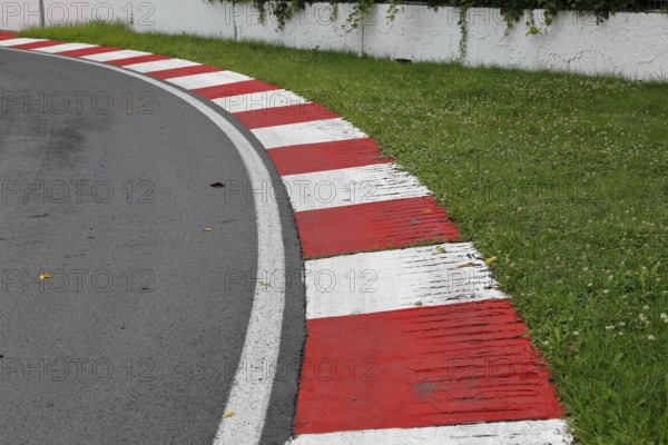 Track markings, F1 Grand Prix Racetrack, Montreal, Province of Quebec, Canada, North America