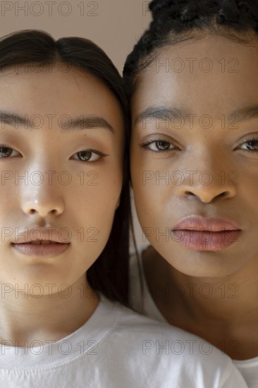 Close up beautiful women posing