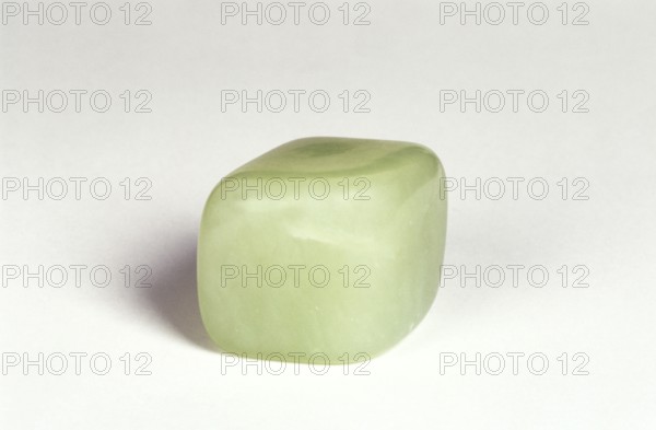 Jade stone against white background