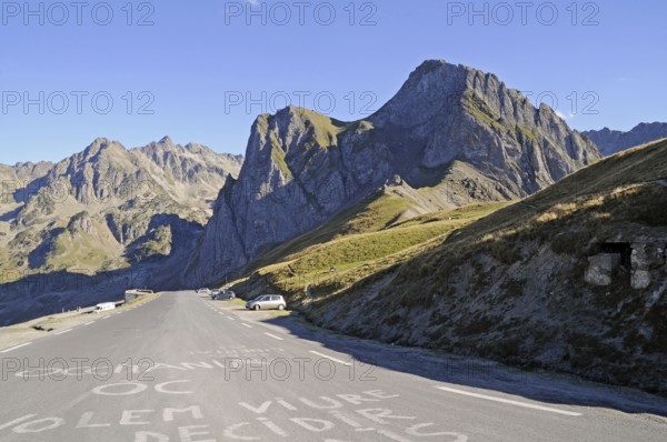 Col du Tourmalet, mountain pass, Bareges, Midi Pyrenees, Pyrenees, Hautes-Pyrenees department,