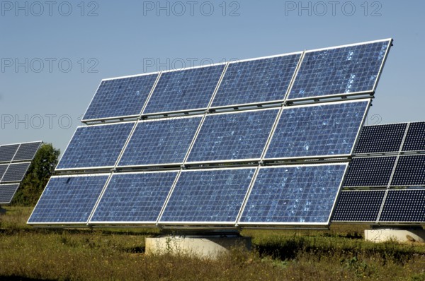 Photovoltaic plant, solar park, Arnstein, Bavaria, Germany, Europe