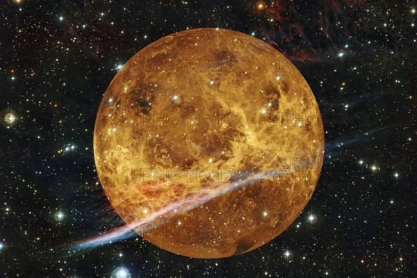 Planet Venus. Solar system. Cosmos art. Elements of this image furnished by NASA