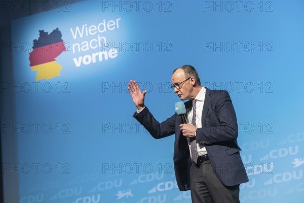 New Year's reception of the CDU with chancellor candidate Friedrich Merz in Künzelsau. The Federal