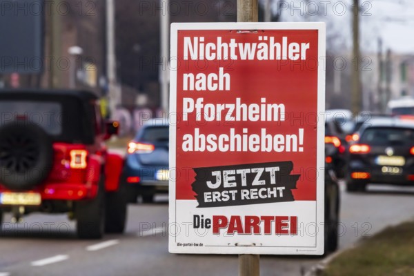 Election poster for the 2025 Bundestag election, BTW25, election advert for the party DIE PARTEI