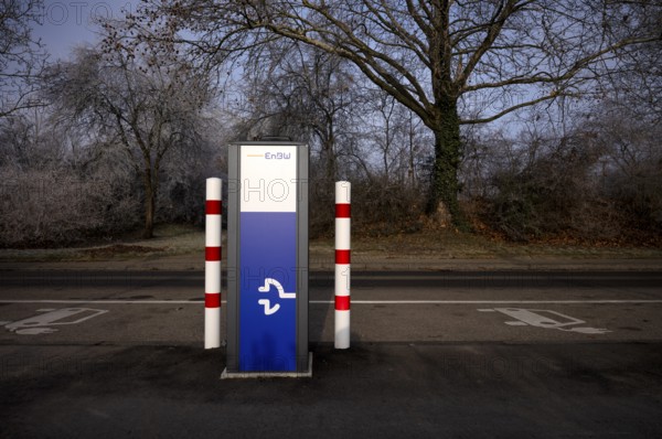 EnBW charging station for electric cars, electric filling station, e-filling station, e-mobility,