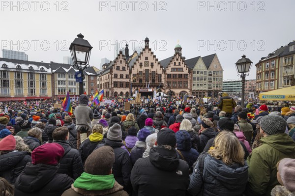 Around 20, 000 people gathered on the Römerberg in Frankfurt am Main on 20 January 2024 to