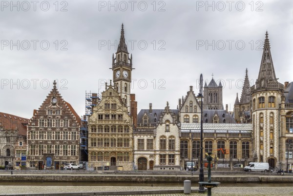 The Graslei (Lys river embankment) is one of the most scenic places in Ghent old city centre,