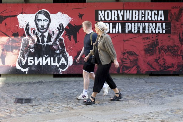 Wroclaw, Poland. Old town centre. Against the Ukraine War - Anti Putin Graffiti, Wroclaw, Wroclaw