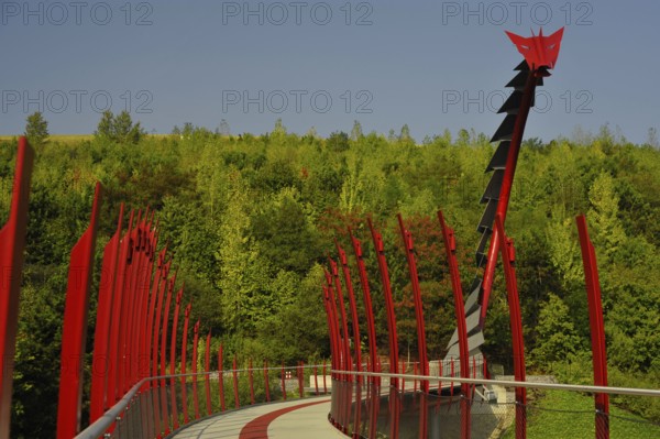 Dragon Bridge, Hoppenbruch slagheap, Hoheward Landscape Park, Herten, Ruhr Area, North