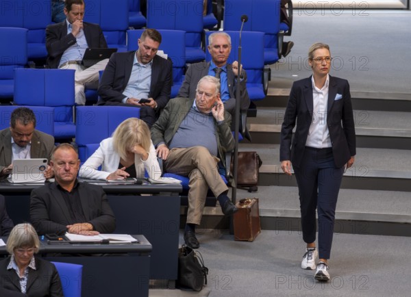 Dr Alice Weidel, left, fourth row: Dr Alexander Gauland, Germany, Berlin, 06.07.2023, Bundestag,