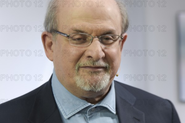 Salman Rushdie, novelist, at 'Blaues Sofa' regarding his book 'The Golden House', Frankfurt