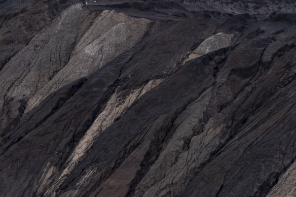 Overburden in the Welzow-Süd opencast lignite mine of Lausitz Energie Bergbau AG (LEAG) in Lower