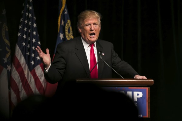 21 February 2016: Republican Presidential candidate Donald Trump speaks to several thousand