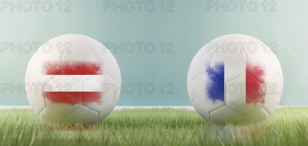 Austria vs France football match infographic template for Euro 2024 matchday scoreline announcement