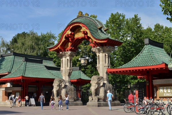 Elephant Gate, Zoological Garden, Budapester Straße, Tiergarten, Berlin, Germany, Elephant Gate,