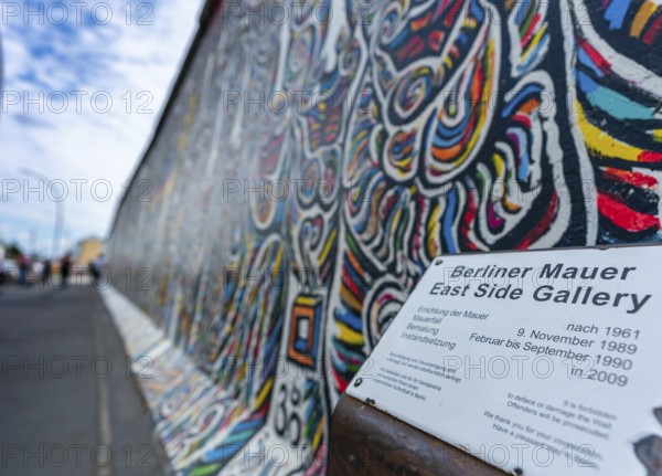 Berlin, Germany - 25 August 2020: view of a mural on the Berlin Wall at the famous East Side