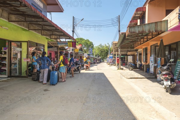 Many souvenir shops and stores for small business and tourism retail in the roads of the Ko Phayam